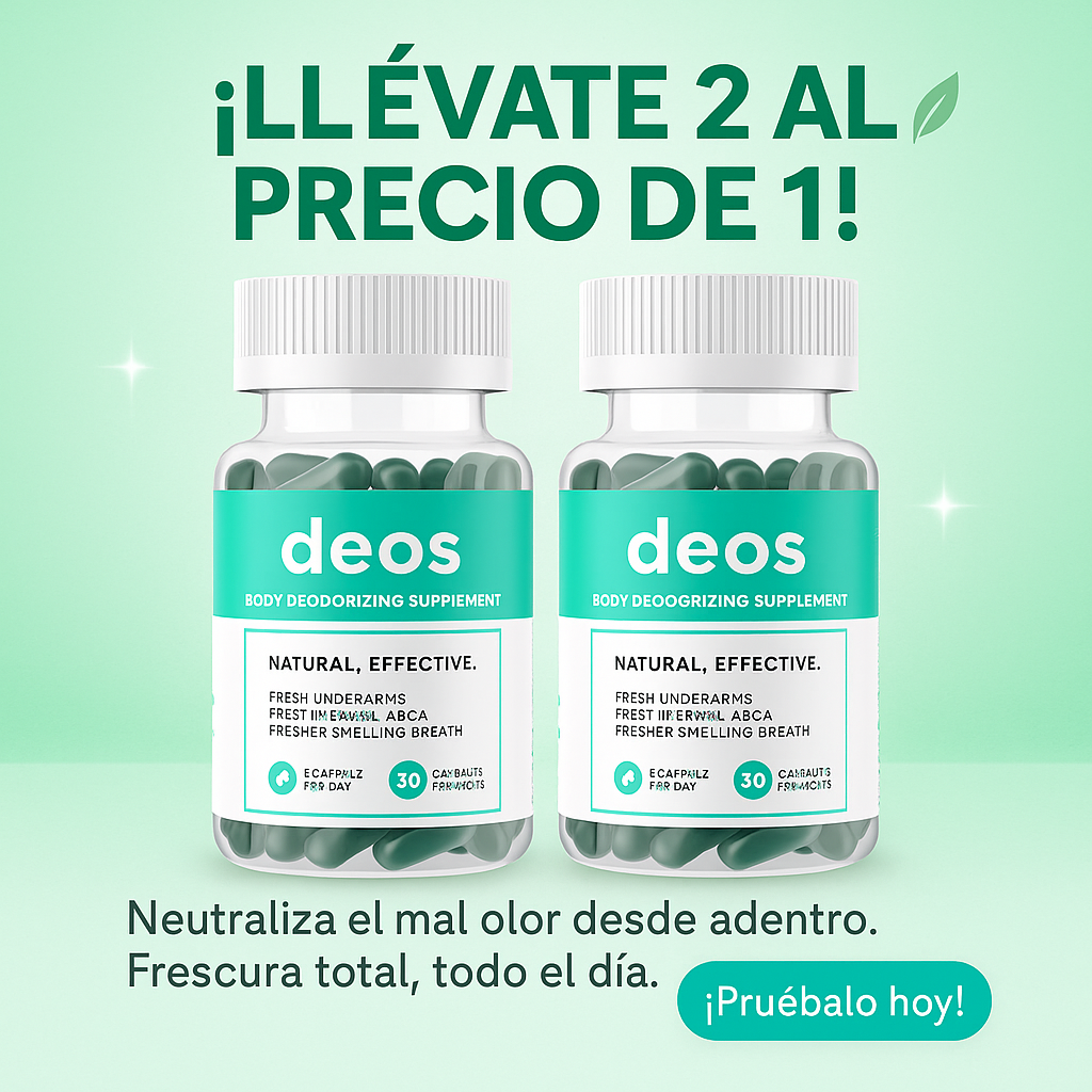 DEOS® 2x1: La revolución de la frescura corporal. ¡Compra uno, llévate otro y siéntete seguro todo el día!" - Todo y mas 