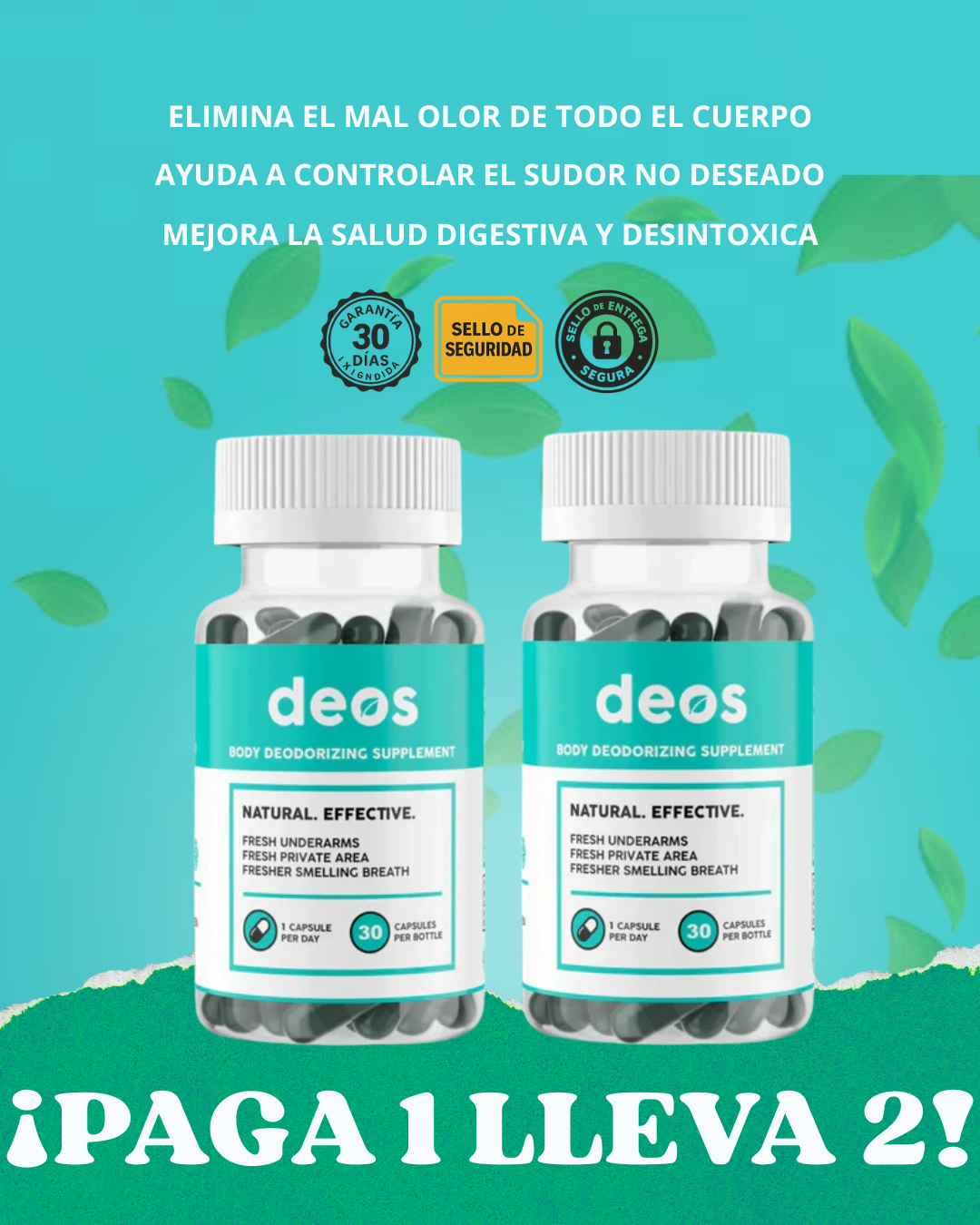DEOS® - Desodorante Interno Natural ¡2X1!