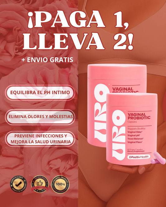 URO PROBIÓTICO VAGINAL, ¡LLEVA 2 POR EL PRECIO DE UNA!
